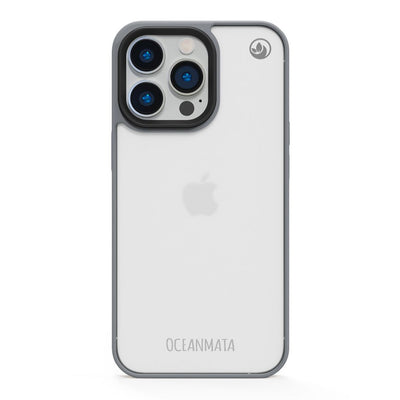iPhone 13 pro hoesje - transparant grijs - duurzaam
