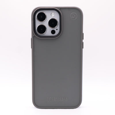 iPhone 15 pro case - transparent grey - sustainable