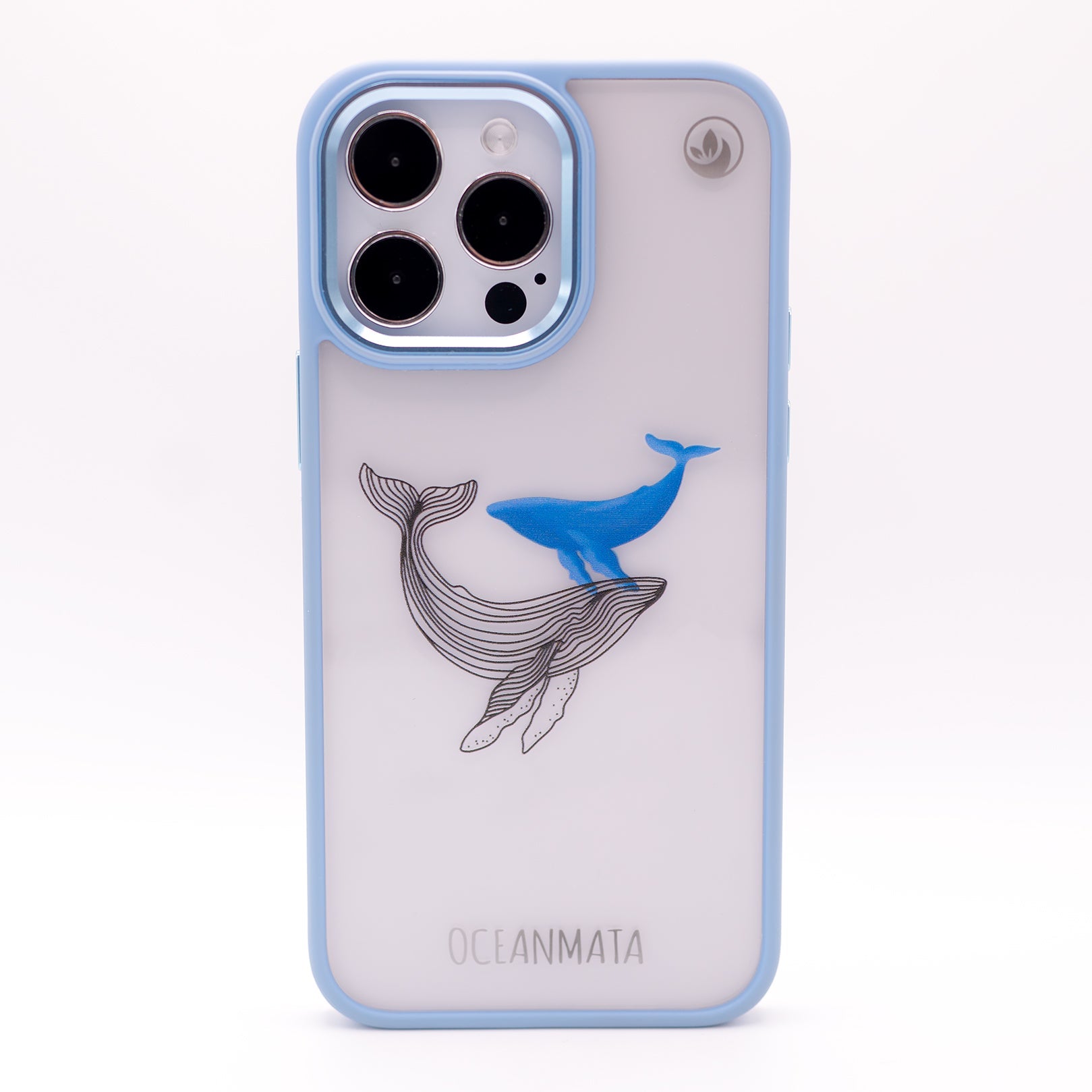 iPhone 15 pro Hülle - Wal blau - "BlueWhale" - nachhaltig