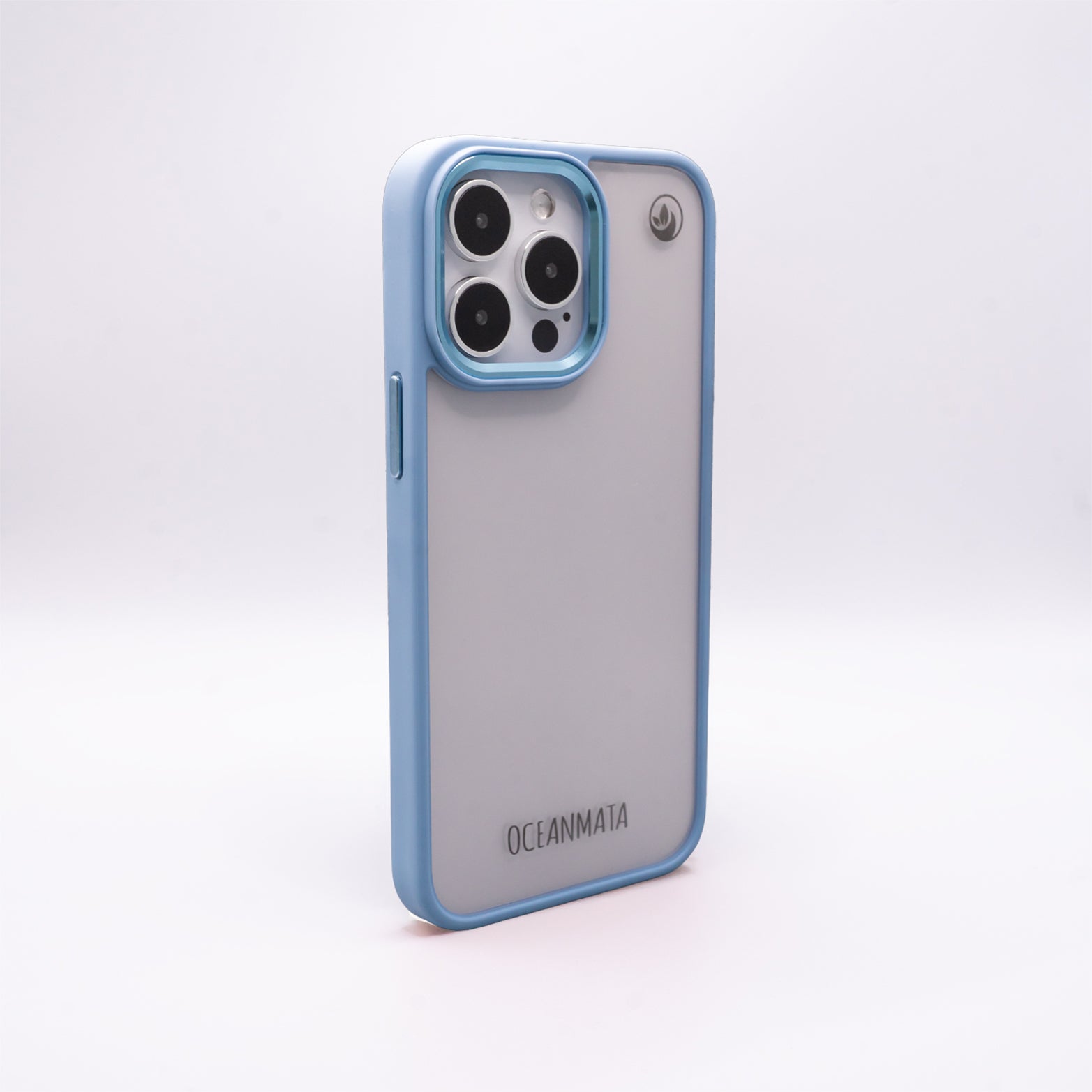 iPhone 15 pro Hülle - durchsichtig ozeanblau - nachhaltig – Ansicht 3