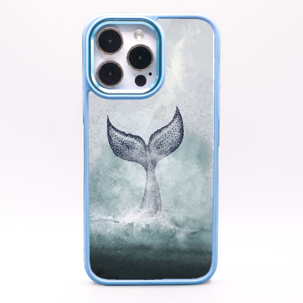iPhone 12 pro / iPhone 12 Hülle - Delfin blau - "Dolphin" - nachhaltig