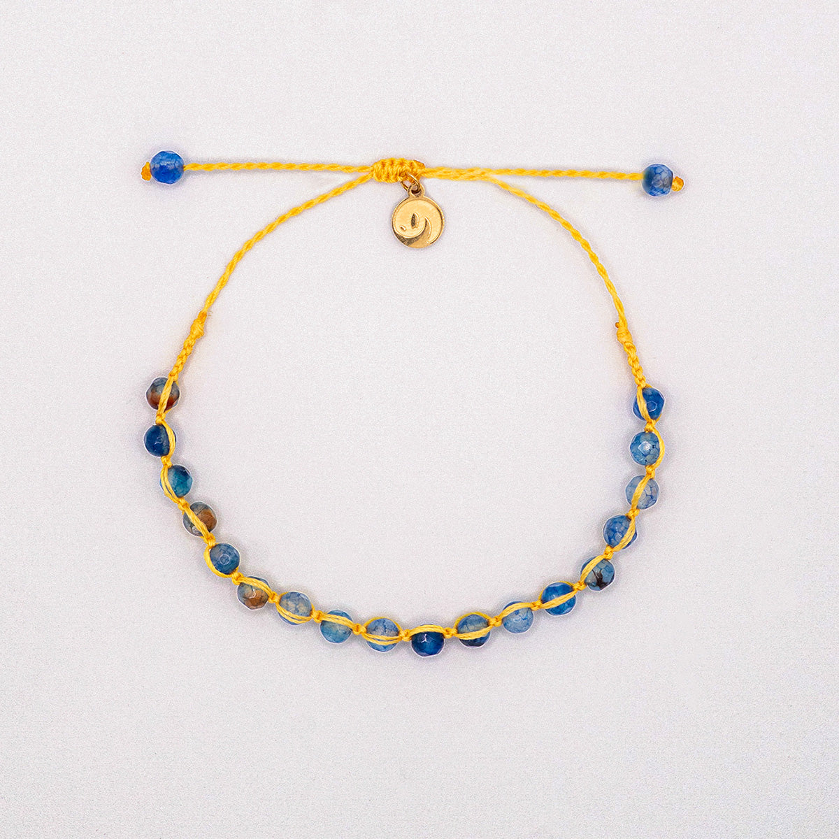 Armband Gold - "Golden Wave Blue Stone" Edition