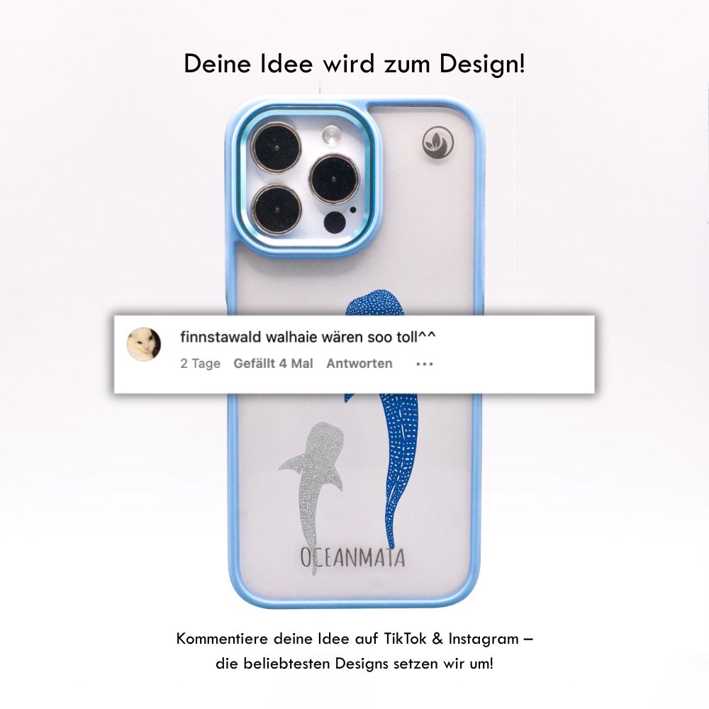 iPhone 14 pro Hülle - Walhai blau - "Walhai" - nachhaltig