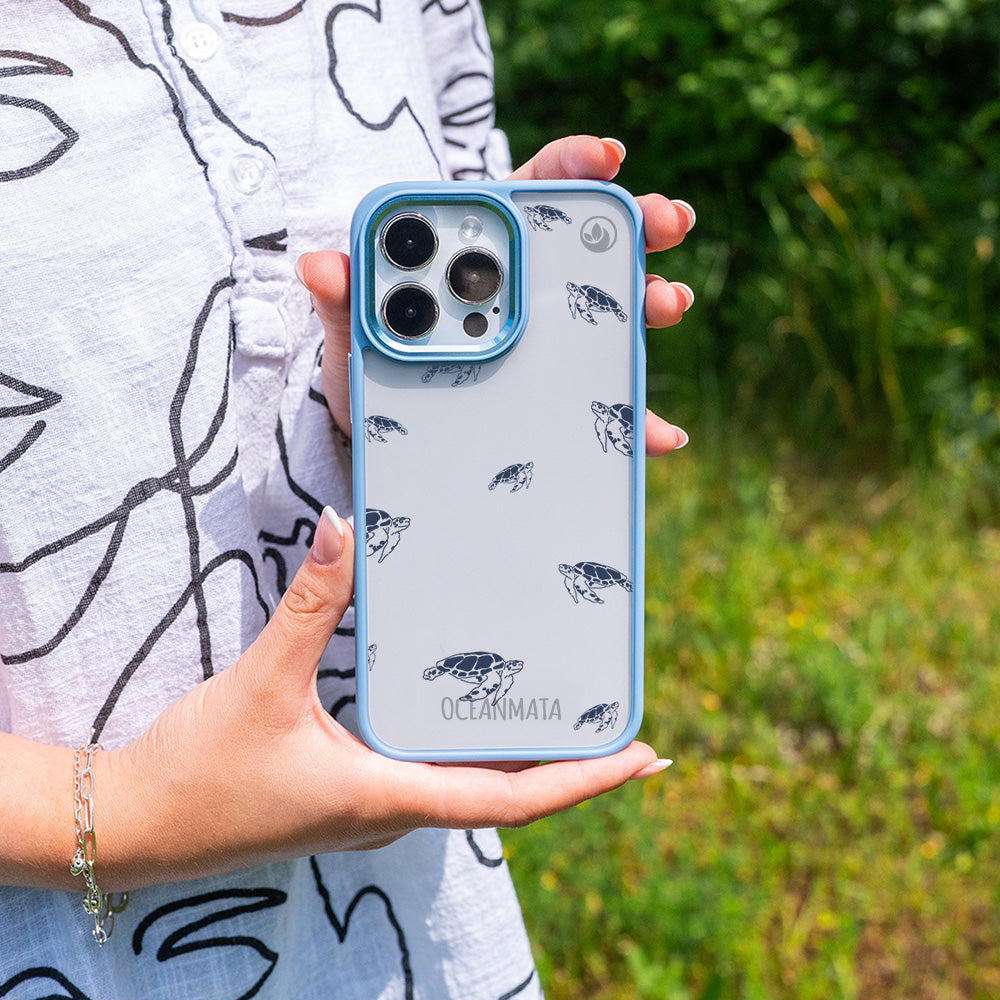 iPhone 11 pro Hülle - Schildkröten blau - "Turtlino" - nachhaltig