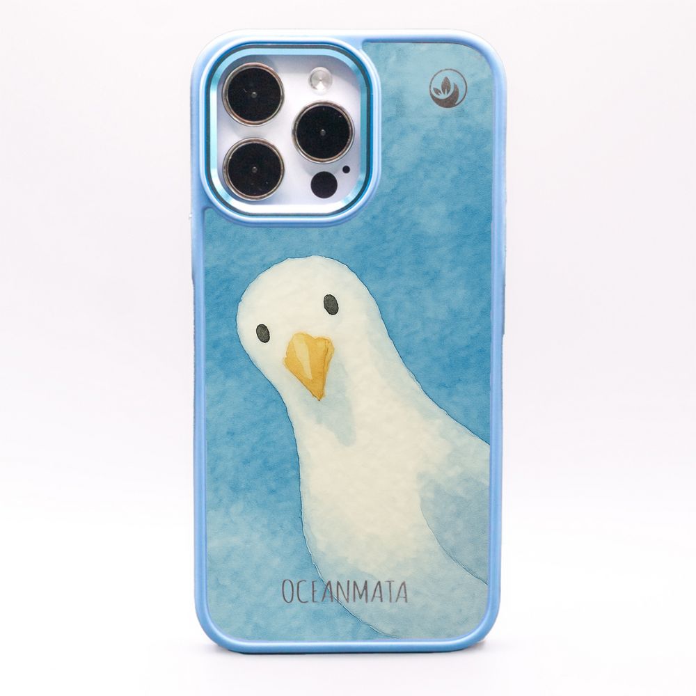 iPhone 14 pro max Hülle - Möwe blau - "Seagull" - nachhaltig