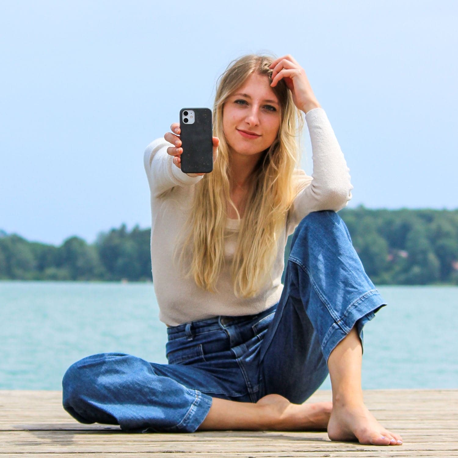 iPhone 15 pro Hülle - schwarz - nachhaltig – Ansicht 6