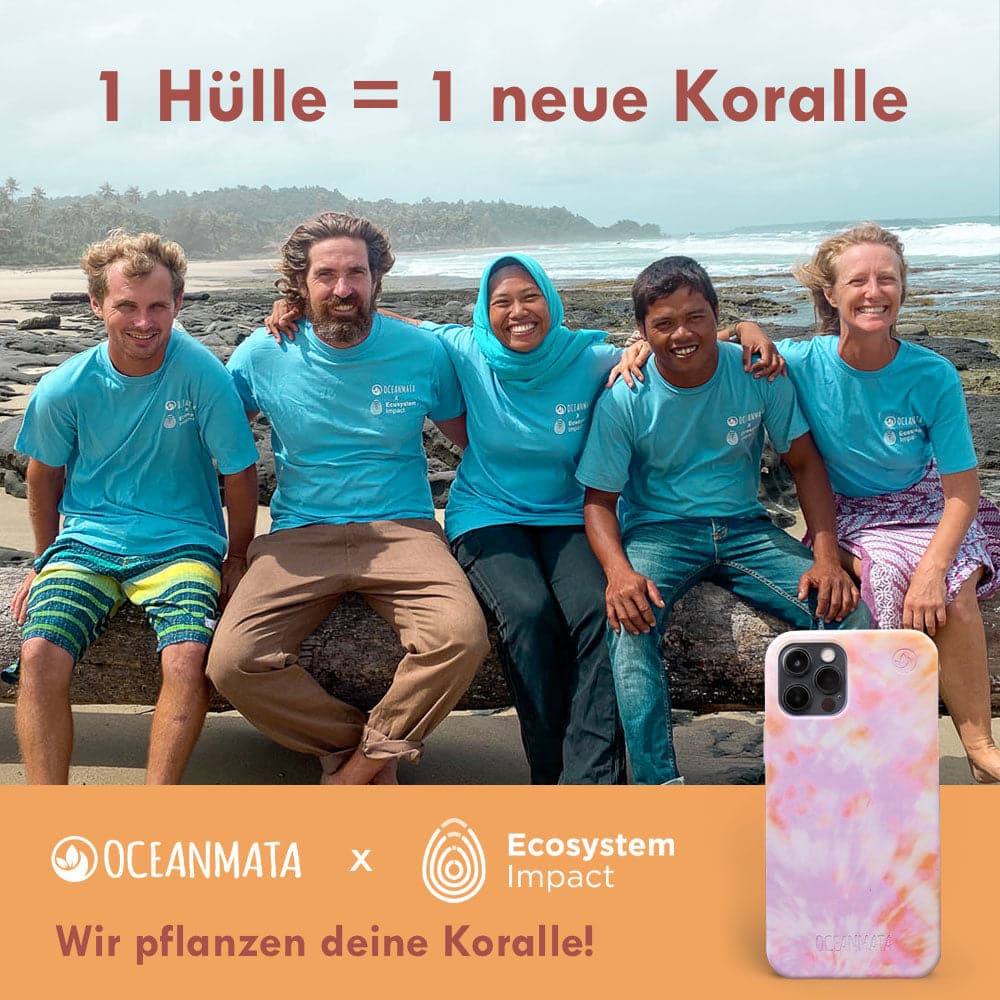 iPhone 13 pro Hülle - Koralle orange - "Coralful" - nachhaltig