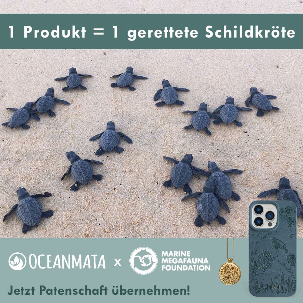 iPhone 15 pro Hülle 'TURTLE Family' - blau - nachhaltig – Ansicht 6