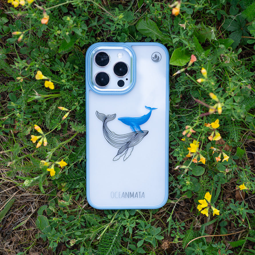 iPhone 13 pro Hülle - Wal blau - "BlueWhale" - nachhaltig
