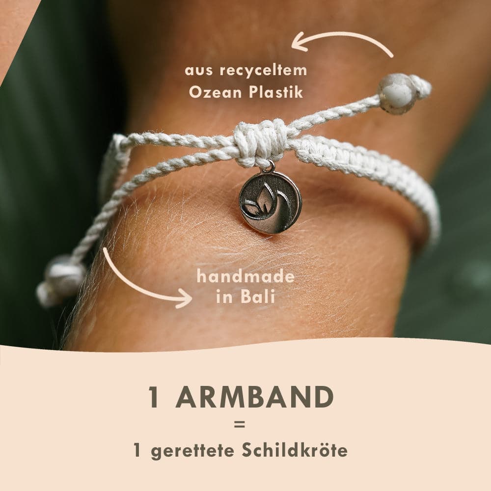 Armband weiß "TURTLE"