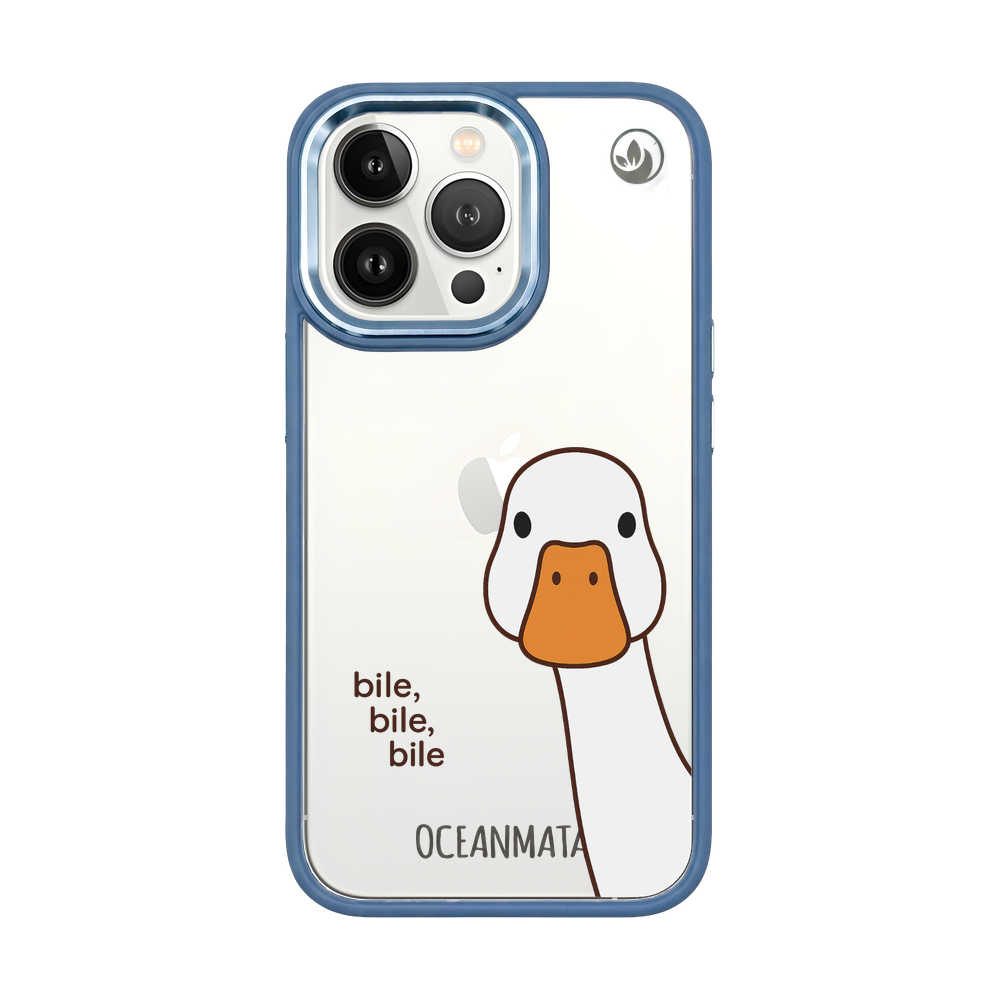 iPhone 13 pro max hoesje - witte eend - "Bile Bile Bile" - duurzaam