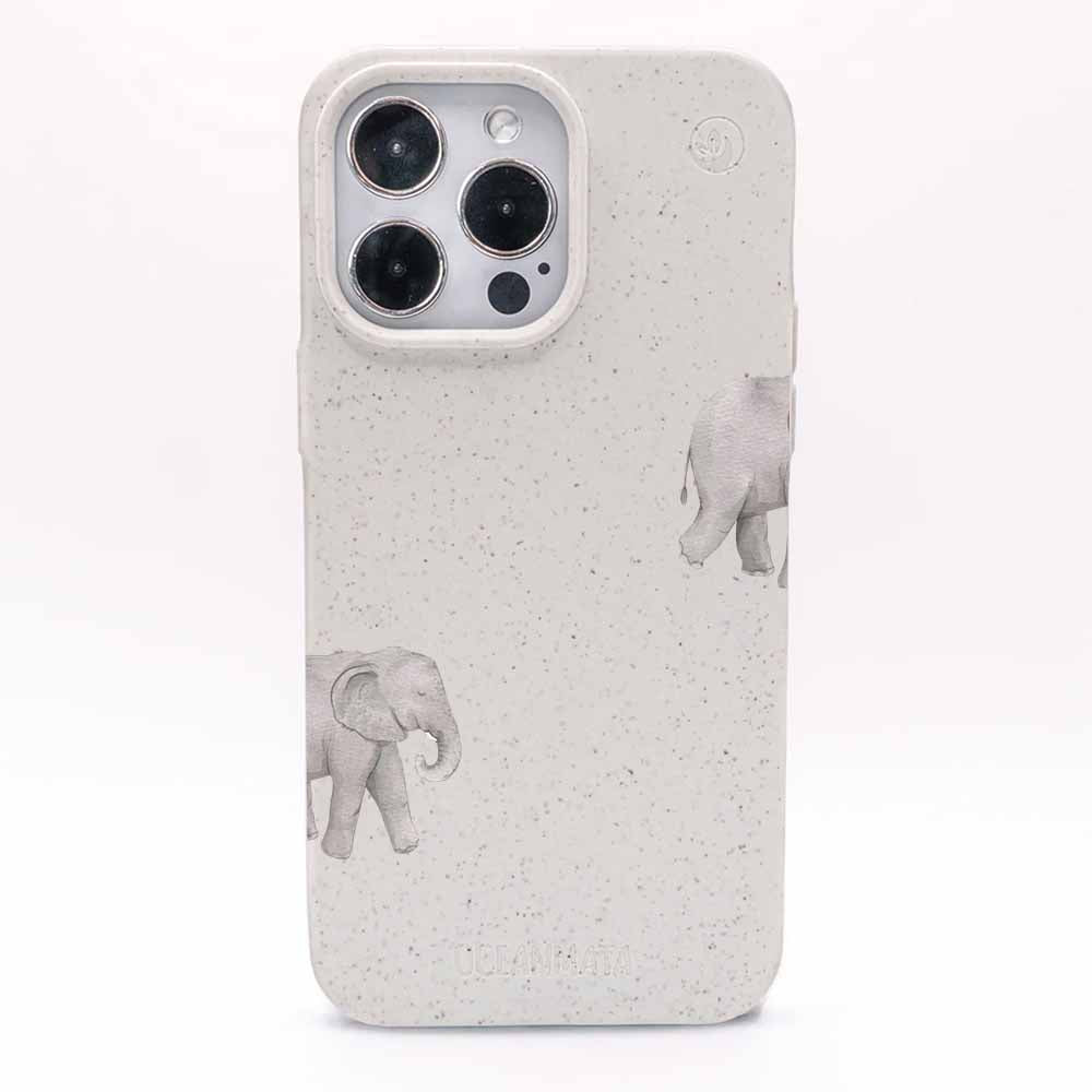 iPhone 16 pro max Hülle - Elefant weiß - "Ele-Fant" - nachhaltig