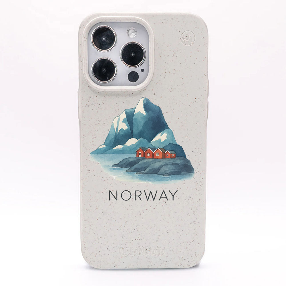 iPhone SE/7/8 Hülle - Norwegen weiß - "Norway" - nachhaltig