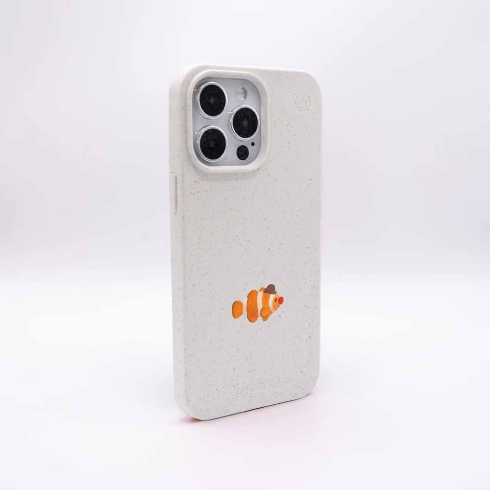 iPhone 13 mini Hülle - Clownfisch weiß - "Mr.Clown-Fish" - nachhaltig
