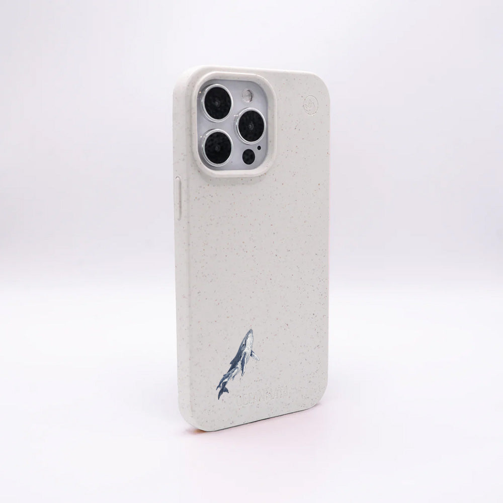 iPhone 16e/17e Hülle - Buckelwal weiß - "OceanLullaby" - nachhaltig