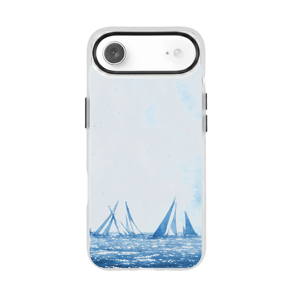 iPhone 17 Air Hülle - segeln blau - "BlueHorizon" - nachhaltig