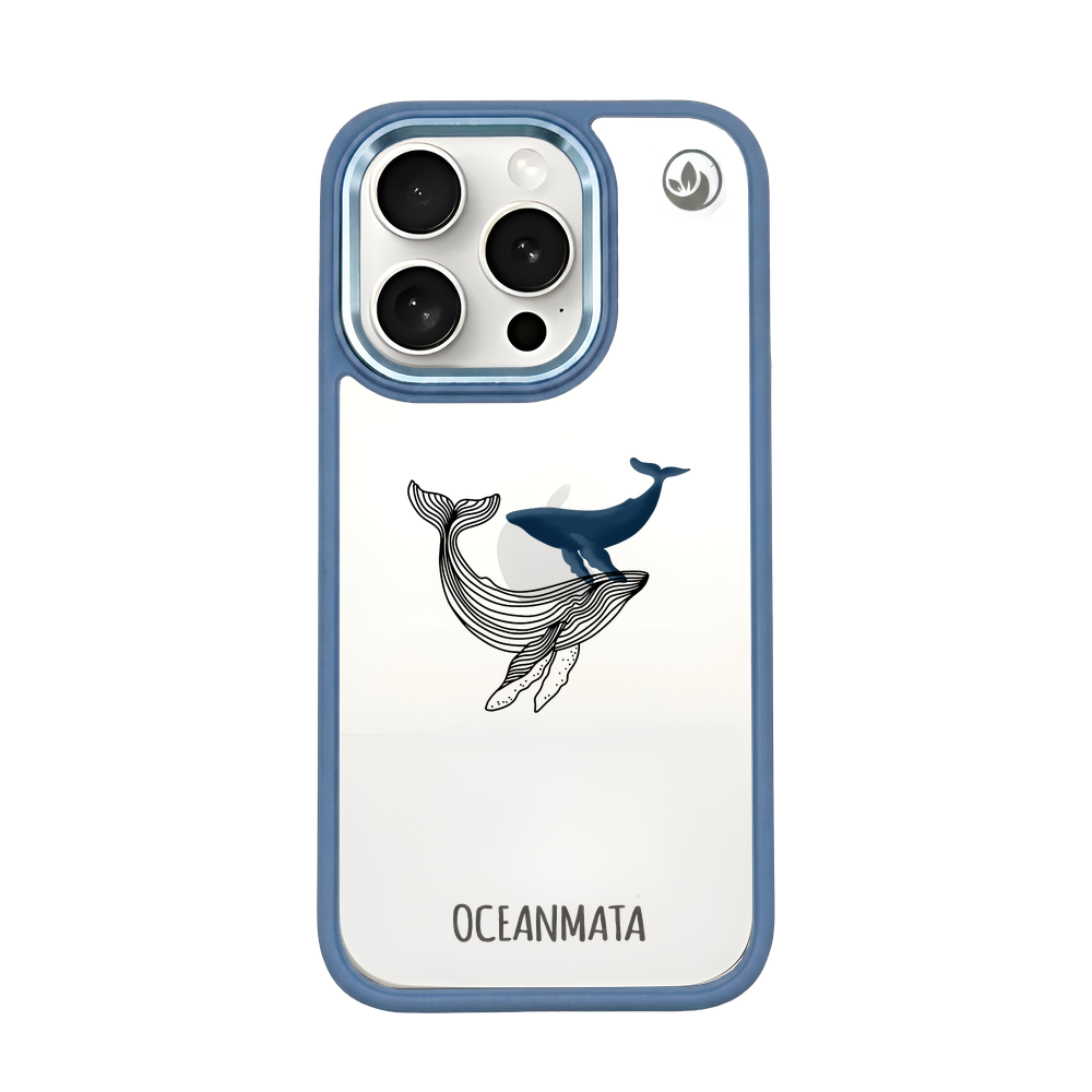 iPhone 15 pro max hoesje - walvisblauw - "BlueWhale" - duurzaam