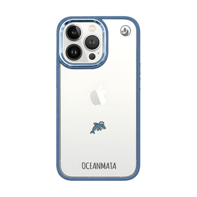 iPhone 13 Pro Max Case - Dolphin Blue - "Captain Dolphin" - Sustainable