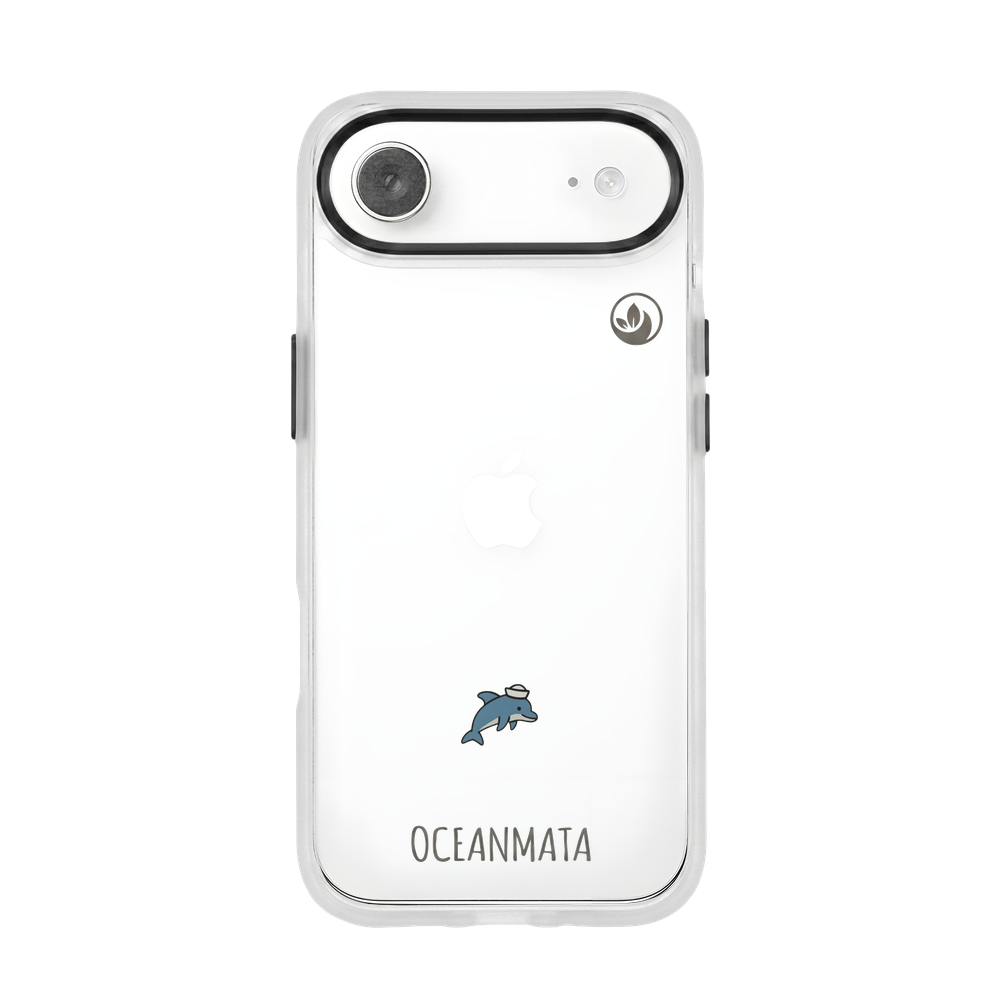 iPhone 17 Air Hülle - Delfin blau - "Captain Dolphin" - nachhaltig