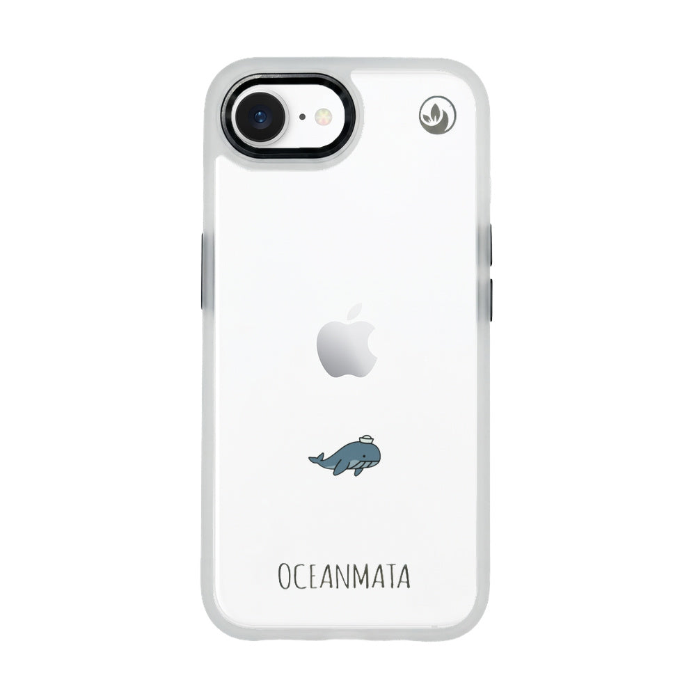 iPhone 16e/17e Hülle - Wal blau - "Captain Whale" - nachhaltig