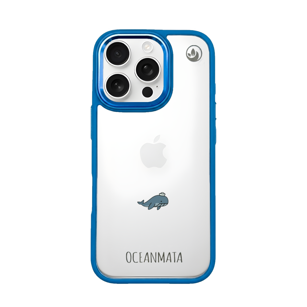 iPhone 16 pro max Hülle - Wal blau - "Captain Whale" - nachhaltig