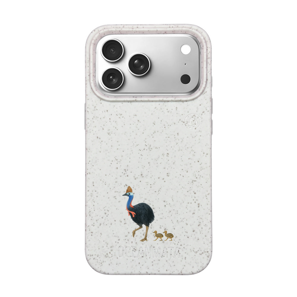 Biologisch abbaubare Handyhülle iPhone 18 Pro Max / 17 Pro Max Cassowarystroll — kompostierbar — Vorderseite