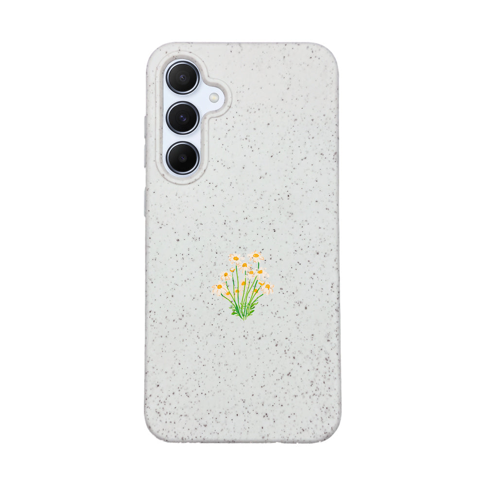 Samsung A55 Hülle - Blumen weiß - "Daisy" - nachhaltig
