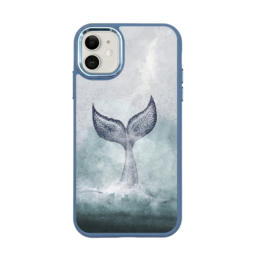 iPhone 11 hoesje - Dolfijnblauw - "Dolphin" - Duurzaam