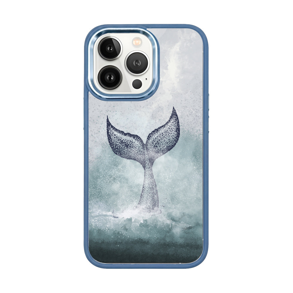iPhone 13 pro max hoesje - dolfijnblauw - "Dolphin" - duurzaam