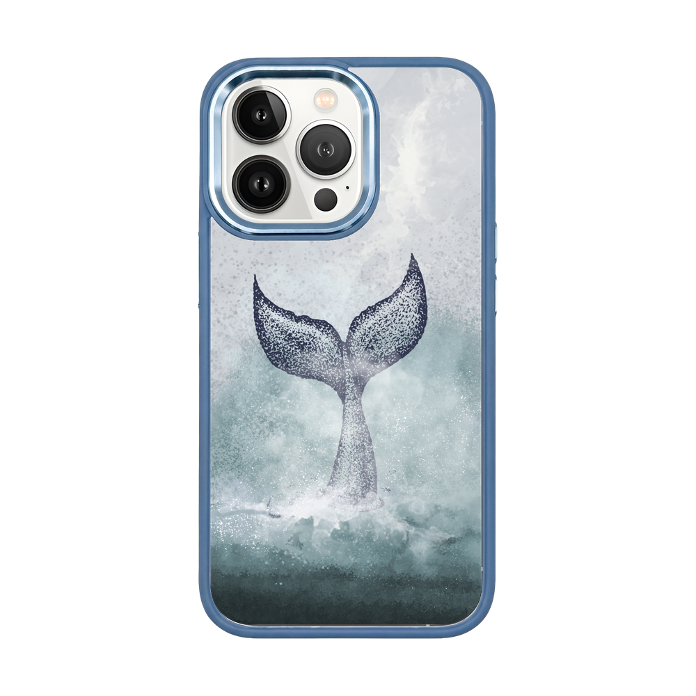 iPhone 13 pro max hoesje - dolfijnblauw - "Dolphin" - duurzaam