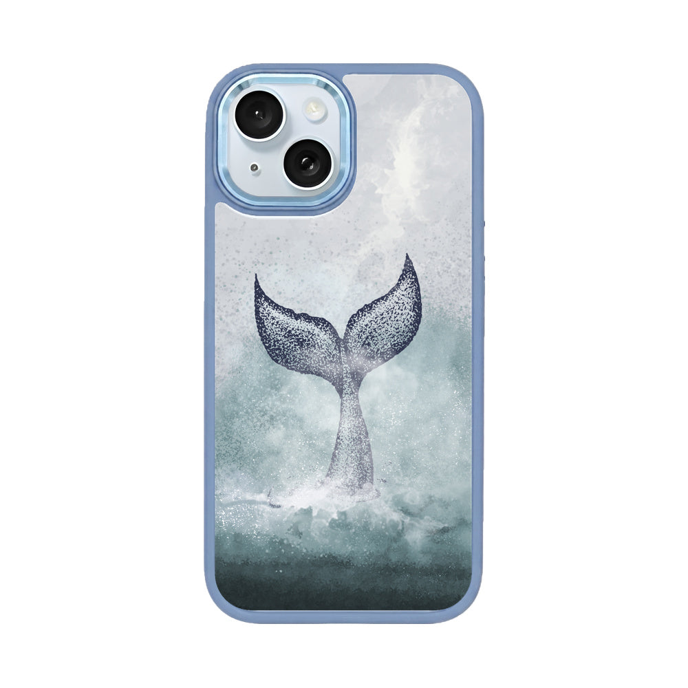 iPhone 15 hoesje - Dolfijnblauw - "Dolphin" - Duurzaam