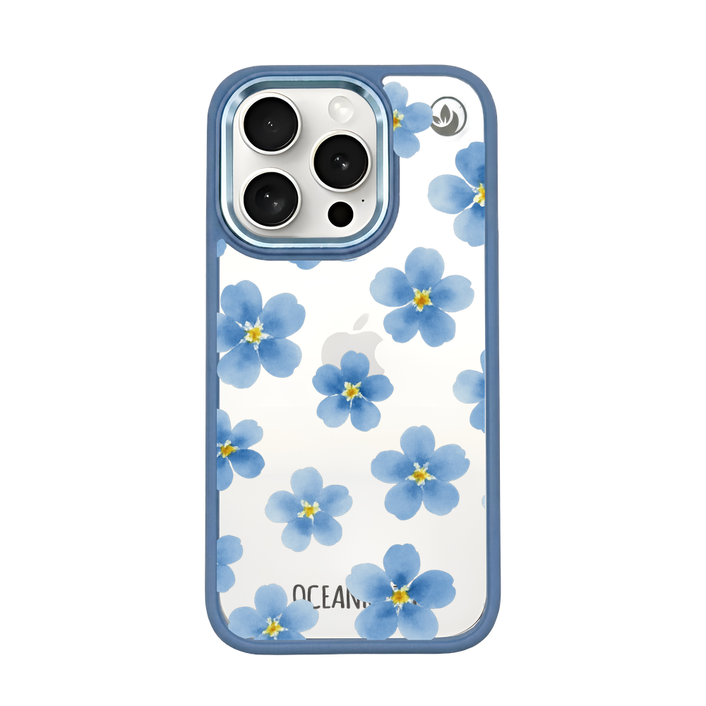 iPhone 15 pro max hoesje - vergeet-me-nietje - duurzaam
