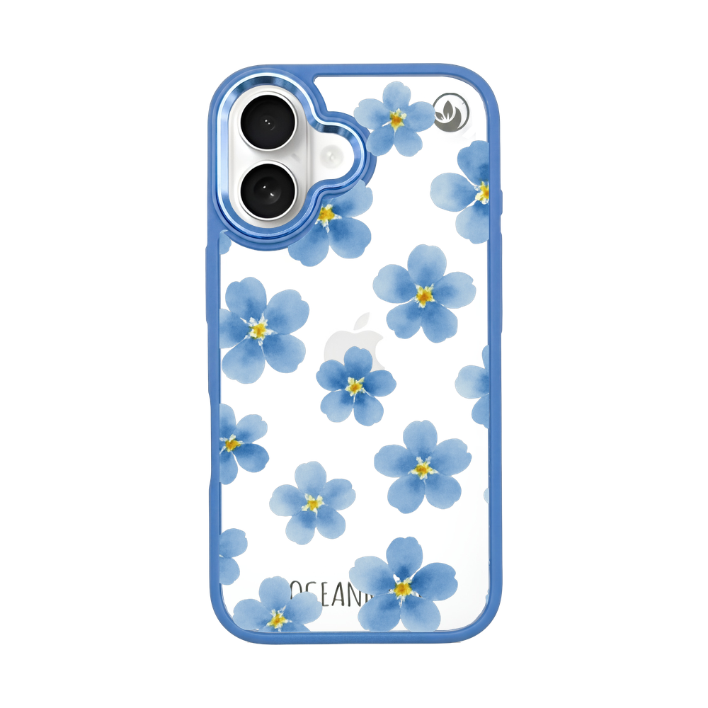 iPhone 16 hoesje - vergeet-me-nietje - duurzaam