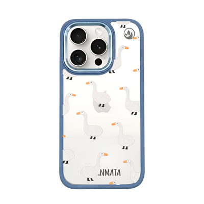 iPhone 15 pro Hülle - gans blau - "Goose Fella" - nachhaltig