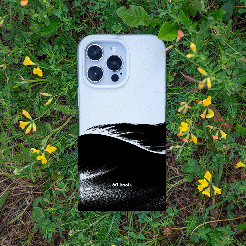 iPhone 14 Hülle - Düne weiß - "60knots" - nachhaltig