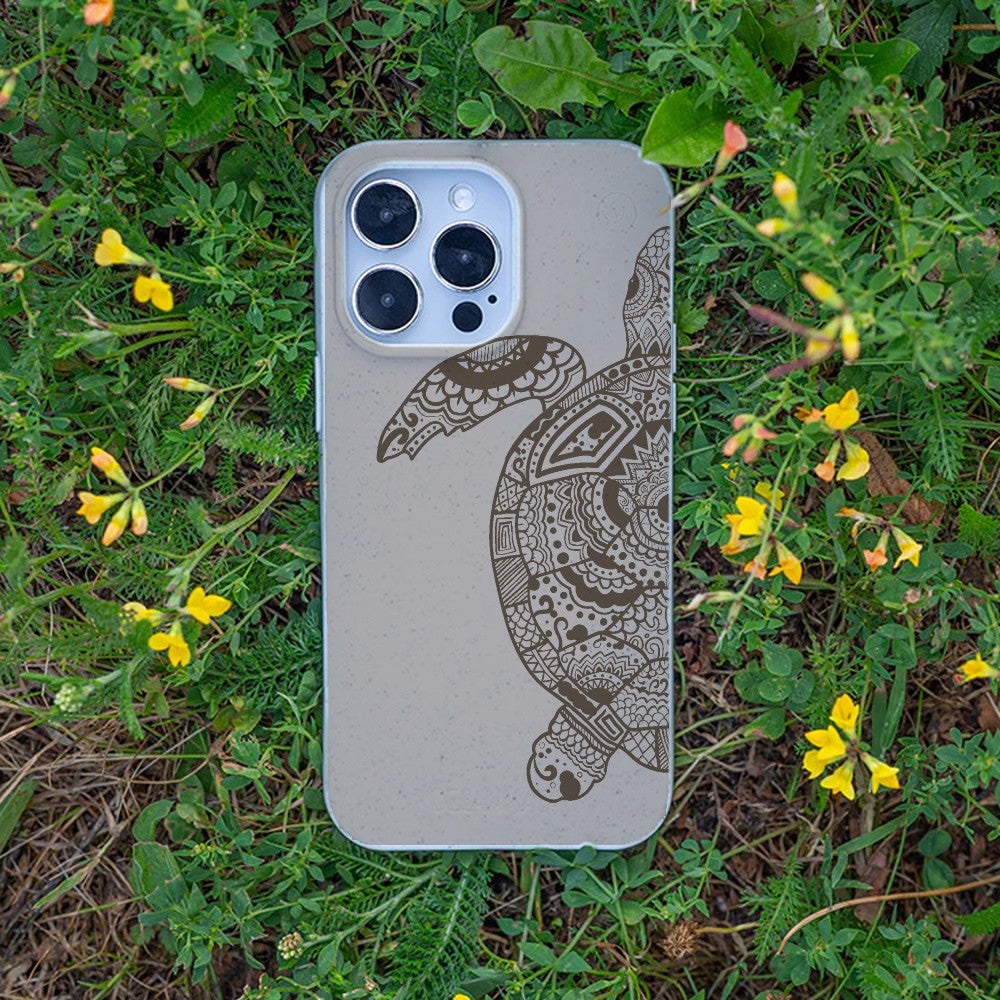 Biologisch abbaubare Handyhülle iPhone 15 Greenturtle — kompostierbar — Bonus