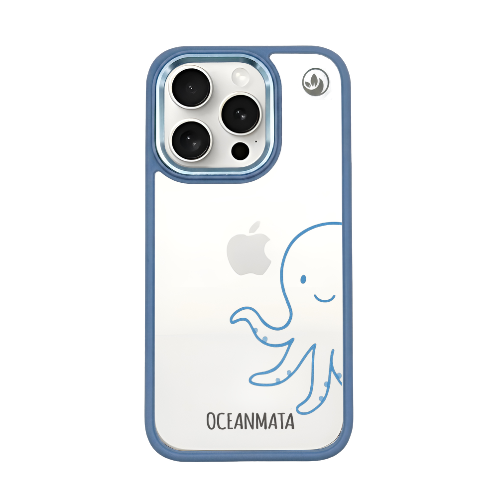 iPhone 15 pro max Hülle - Pinguin weiß - "HappyPinguin" - nachhaltig