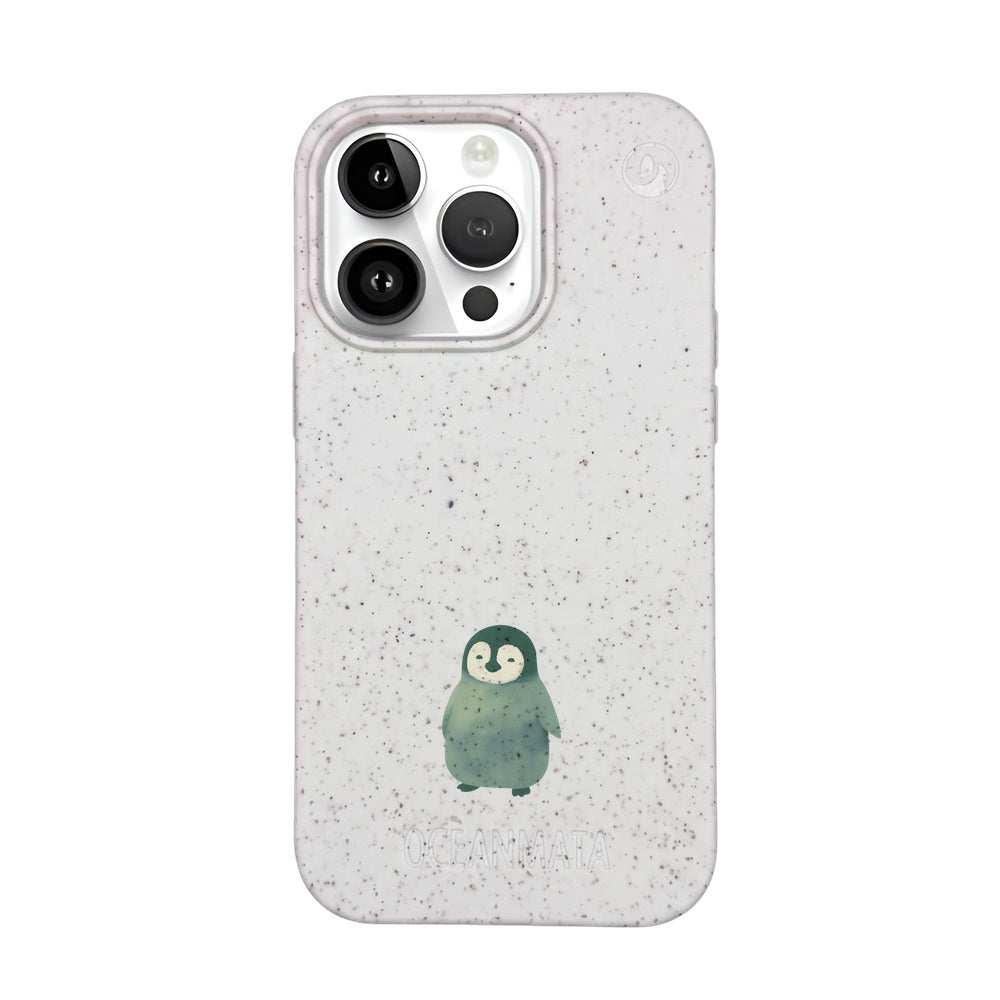 Biologisch abbaubare Handyhülle iPhone 14 pro Happypinguin — kompostierbar — Vorderseite
