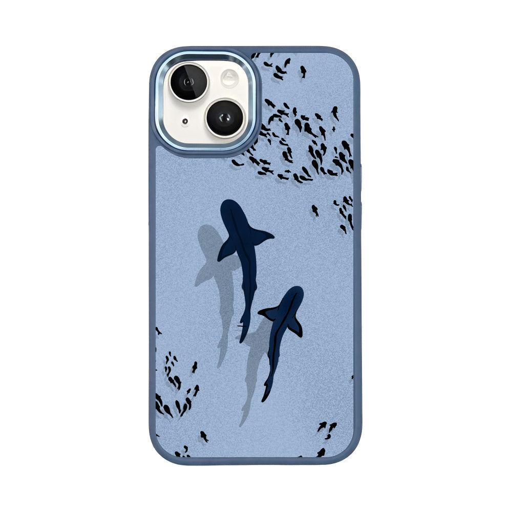 iPhone 14 hoesje - Shark Blue - "Into the blue" duurzaam