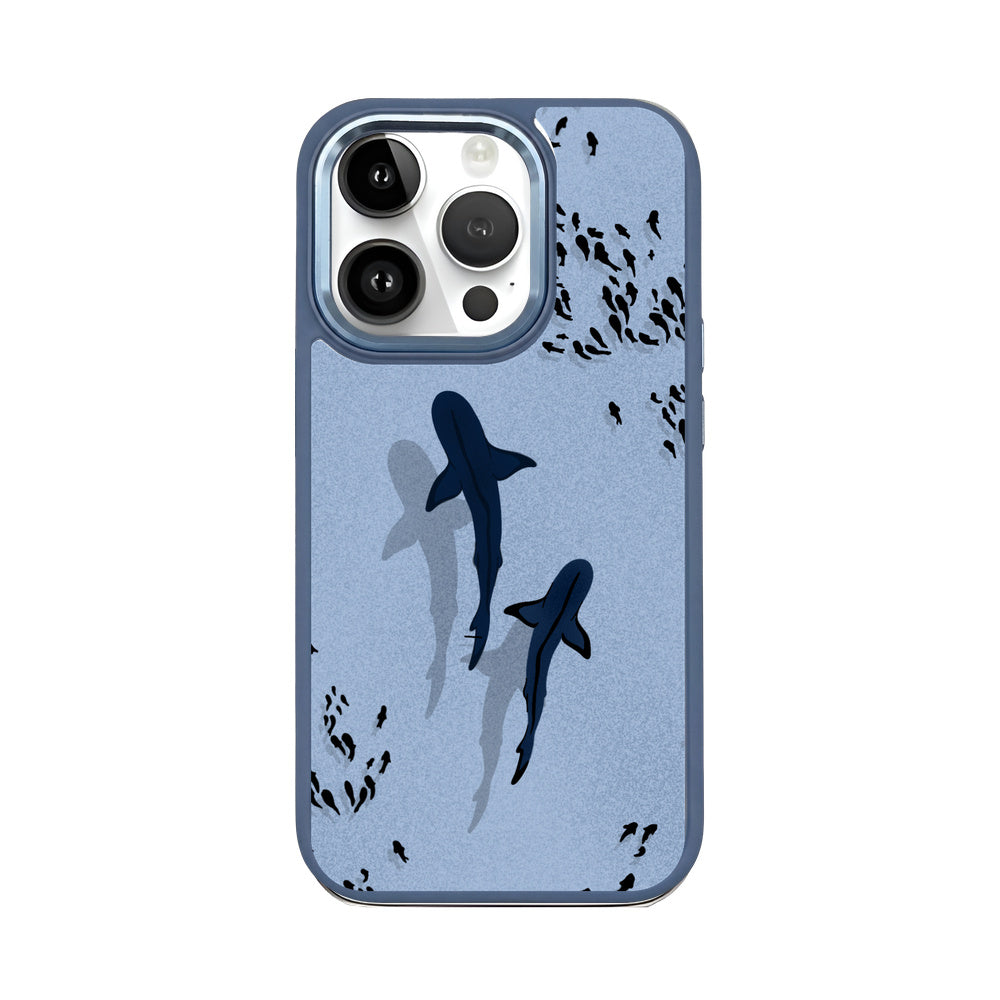 iPhone 14 pro hoesje - Shark blue - "Into the blue" duurzaam