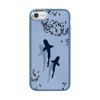 iPhone SE/7/8 hoesje - Shark Blue - "Into the blue" duurzaam