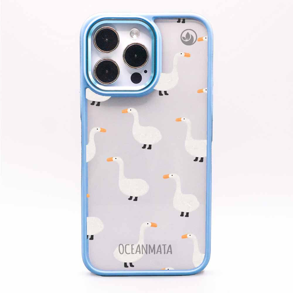iPhone 15 pro max Hülle - gans blau - "Goose Fella" - nachhaltig