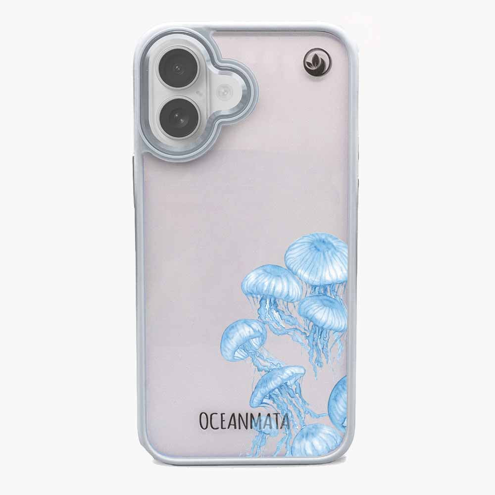 iPhone 17 Hülle - qualle blau - "Jellies" - nachhaltig