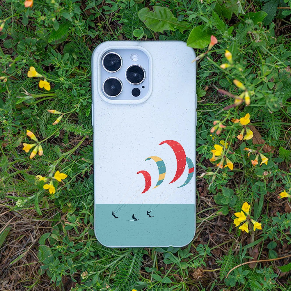 Biologisch abbaubare Handyhülle iPhone SE/7/8 Kitesurf — kompostierbar — Bonus