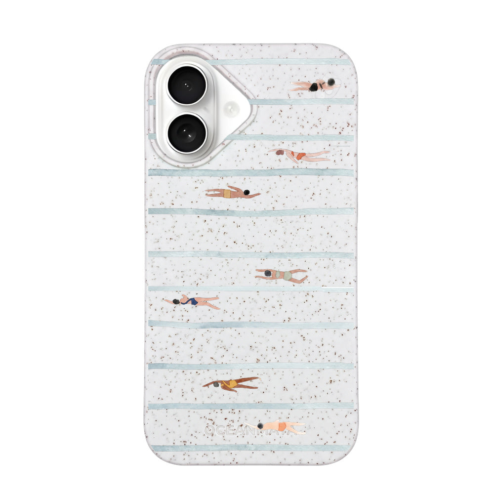 iPhone 16 Hülle - Schwimmen weiß - "lapflow" - nachhaltig