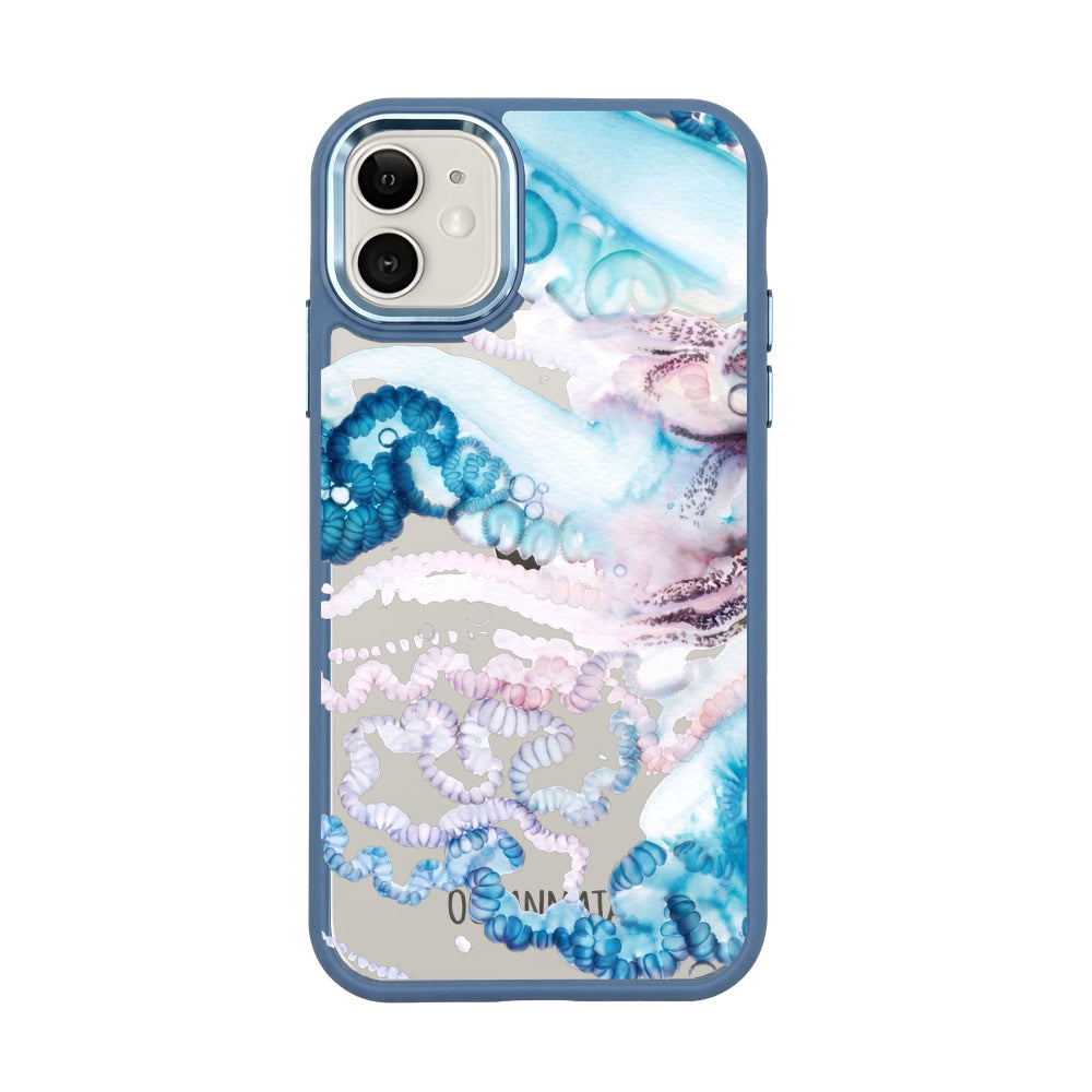 iPhone 11 Hülle - Qualle blau - "Men o' War" - nachhaltig