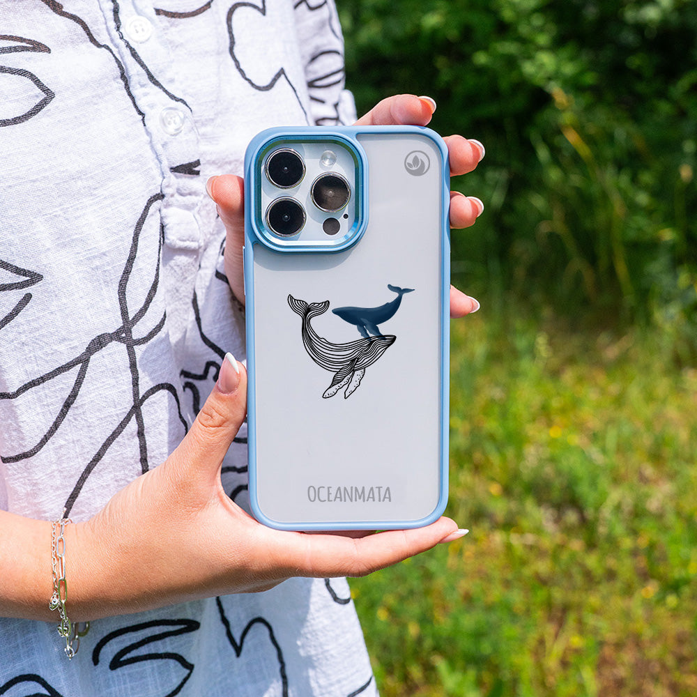 iPhone SE/7/8 Hülle - Wal blau - "BlueWhale" - nachhaltig