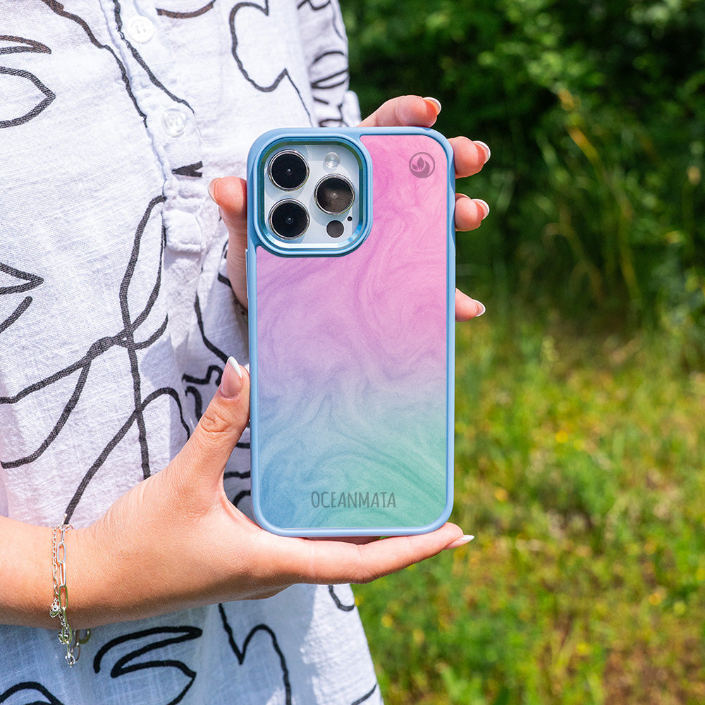 iPhone 14 pro Hülle - "Colored Marble" - nachhaltig