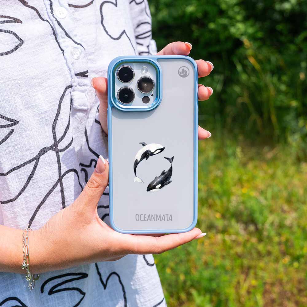 iPhone 14 pro Hülle - Orca blau - "OrcaFlow" - nachhaltig