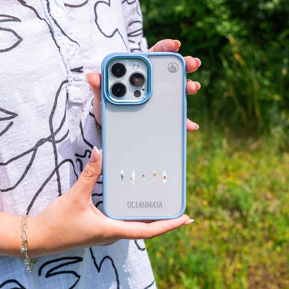 iPhone 14 Hülle - Surfing blau - "surfLife" - nachhaltig